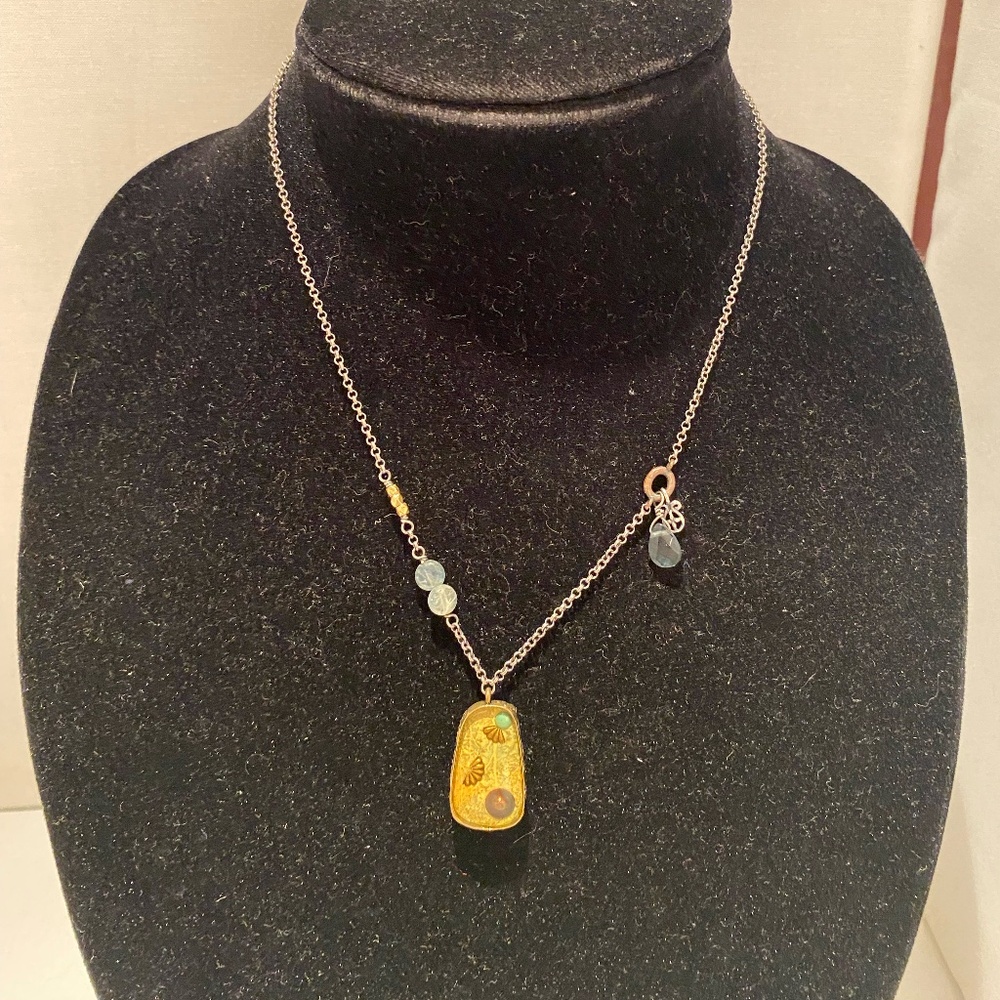 Sterling Silver and Brass Necklace